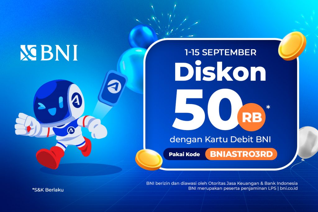 Makin Hemat Belanja dengan Promo Kartu Kredit BNI Spesial ASTRO&nbsp;Anniversary